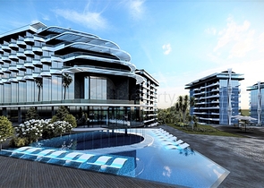 Zweizimmerwohnung 900 m vom Meer entfernt im Stadtteil Avsallar 