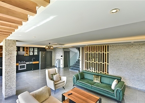 Villa mit Blick auf das Mittelmeer und die Festung von Alanya