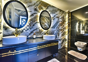 Villa mit Blick auf das Mittelmeer und die Festung von Alanya