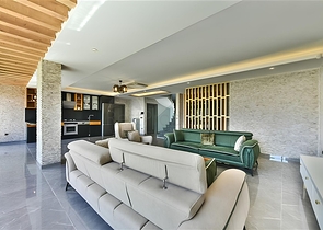 Villa mit Blick auf das Mittelmeer und die Festung von Alanya