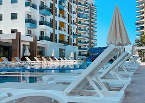 1+1 Wohnung in einem neuen Komplex im Stadtteil Mahmutlar