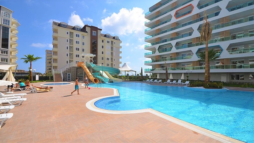 2+1 Wohnung in einem Komplex mit Hotelinfrastruktur im Bezirk Avsallar