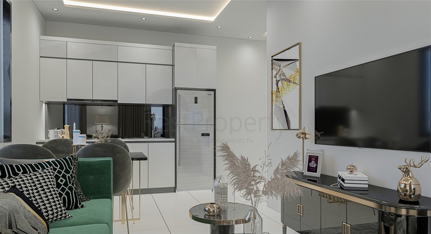 Zweizimmerwohnung in einem Komplex mit entwickelter Infrastruktur