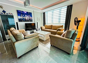 Wohnung 3+1 in einer Luxusanlage der prestigeträchtigen Gegend von Oba/Alanya