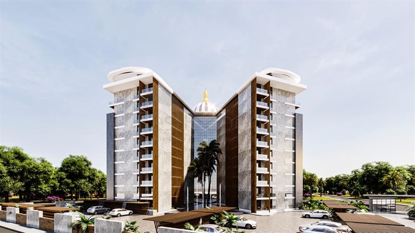 1+1 Wohnung in einem Projekt mit Hotelinfrastruktur in Gazipasa