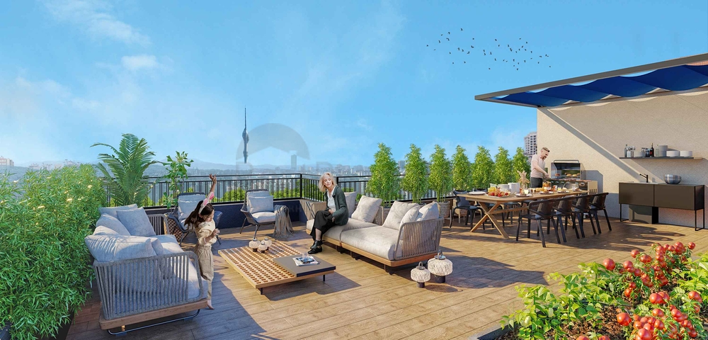 Eine groß angelegte Wohnanlage in einer vielversprechenden Gegend von Istanbul in der Nähe einer funktionierenden U-Bahn-Station