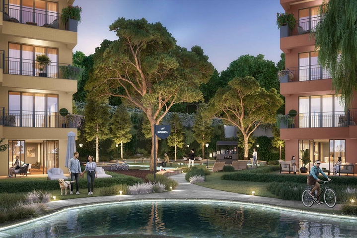 Eine groß angelegte Wohnanlage in einer vielversprechenden Gegend von Istanbul in der Nähe einer funktionierenden U-Bahn-Station