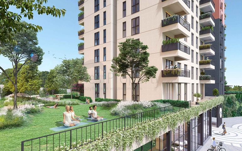 Eine groß angelegte Wohnanlage in einer vielversprechenden Gegend von Istanbul in der Nähe einer funktionierenden U-Bahn-Station