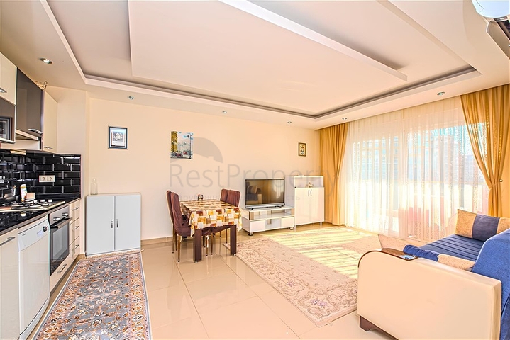 1+1 Wohnung in einer beliebten Wohnanlage im Stadtteil Avsallar