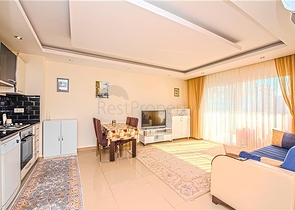 1+1 Wohnung in einer beliebten Wohnanlage im Stadtteil Avsallar