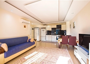 1+1 Wohnung in einer beliebten Wohnanlage im Stadtteil Avsallar