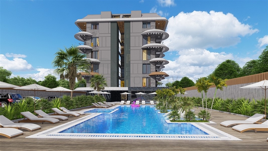 Wohnanlage am Meer in Kestel: Komfort, Natur und gut ausgebaute Infrastruktur in einem Schritt vom Meer entfernt