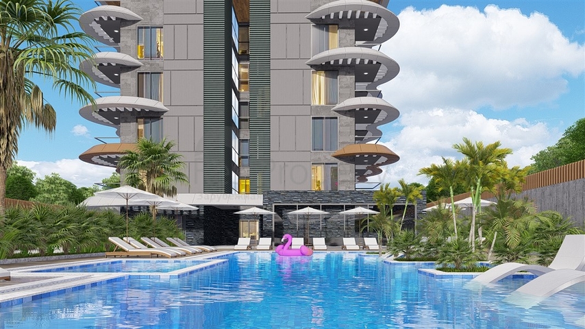 Wohnanlage am Meer in Kestel: Komfort, Natur und gut ausgebaute Infrastruktur in einem Schritt vom Meer entfernt