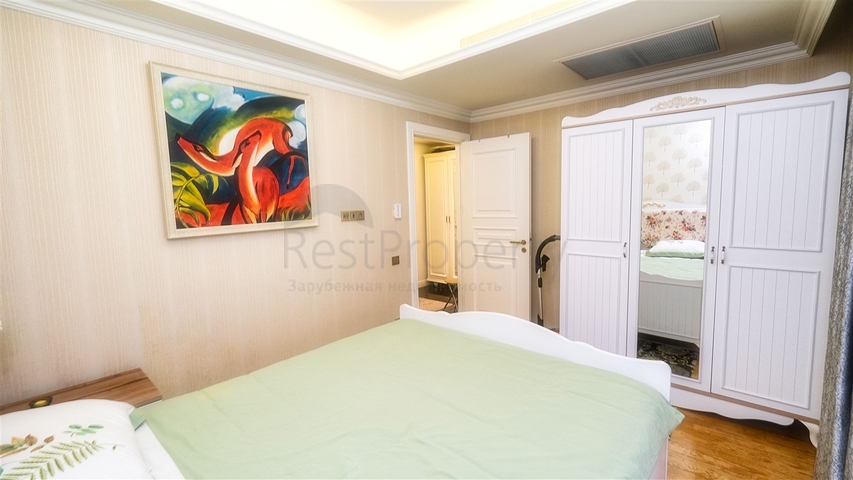 Wohnung 2+1 in einem Hotelplankomplex, 5 Minuten vom Meer entfernt