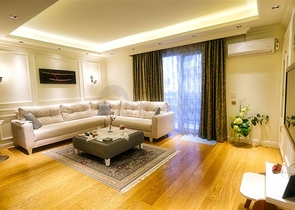 Wohnung 2+1 in einem Hotelplankomplex, 5 Minuten vom Meer entfernt