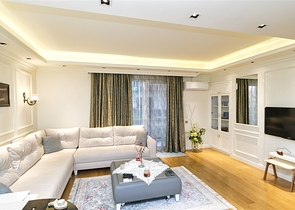 Wohnung 2+1 in einem Hotelplankomplex, 5 Minuten vom Meer entfernt