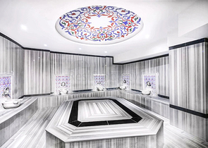 Wohnung 2+1 in einem Hotelplankomplex, 5 Minuten vom Meer entfernt