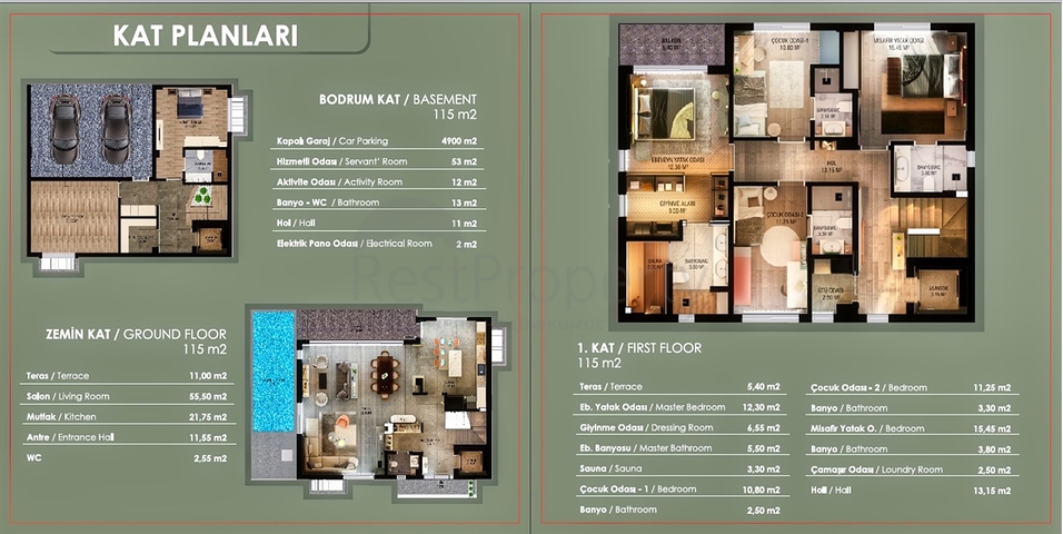 Neues Investitionsprojekt,Villen im Konyaaltyviertel