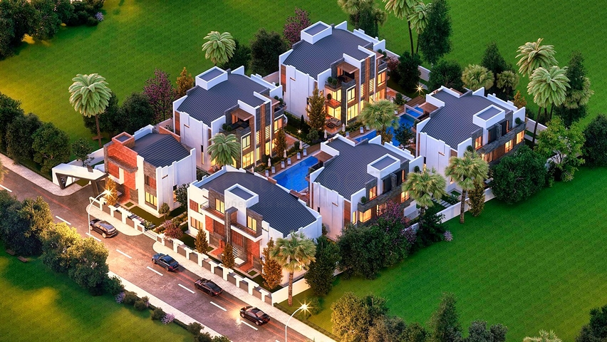 Ein einzigartiges Projekt von Villen in der Nachbarschaft von Mollayusuf - Antalya