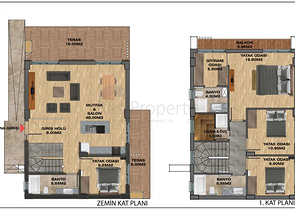 Villen in der Nachbarschaft von Chamyuva , Kemer - Antalya .