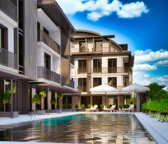 Wohnungen 1+1,2+1 in der gemütlichen Anlage des Bezirks Lara - Antalya