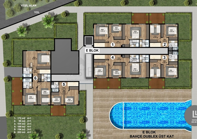 Neue Wohnanlage mit reicher Infrastruktur im Bezirk Lara