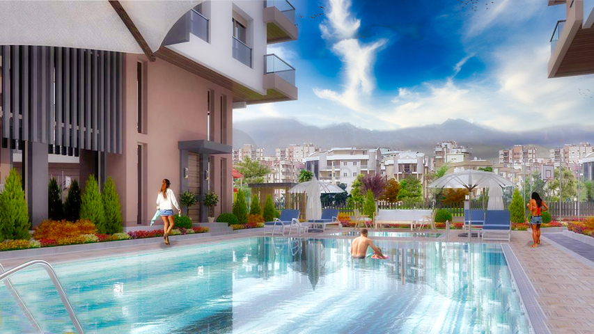 3+1-Apartments im Stadtteil Kepez - Antalya 