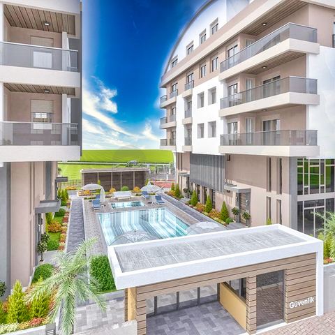 3+1-Apartments im Stadtteil Kepez - Antalya 