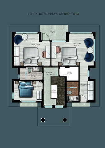 Villa mit 6+1 Grundrissen in Belek - Antalya 