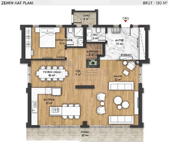 Villen im 5+1-Komplex in Lara - Antalya 