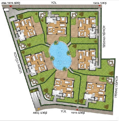 Villen im 5+1-Komplex in Lara - Antalya 