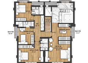 Villen im 5+1-Komplex in Lara - Antalya 