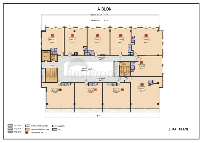 Bürofläche im Zentrum von Antalya  Bürofläche im Zentrum von Antalya