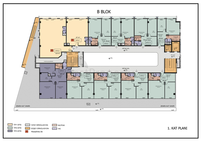 Bürofläche im Zentrum von Antalya  Bürofläche im Zentrum von Antalya
