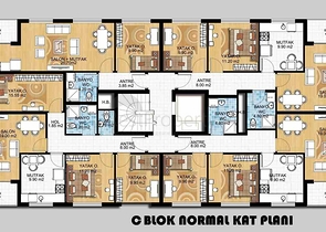 2+1 und 3+1 Wohnungen in der Wohngegend Gebizli - Antalya 