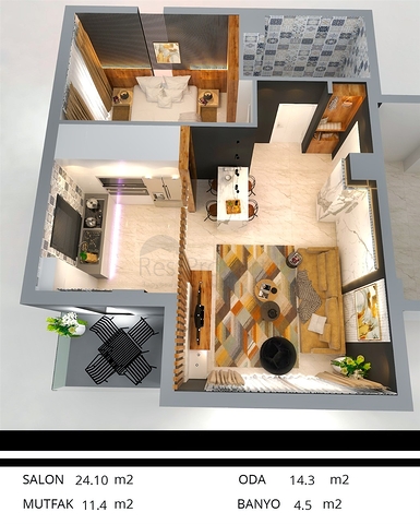 4+1 Wohnungen in der Wohngegend Persimmon - Antalya