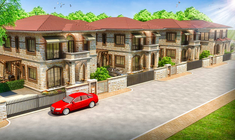 4+1-Villen im Stadtteil Doshemealty - Antalya 