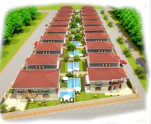 4+1-Villen im Stadtteil Doshemealty - Antalya 