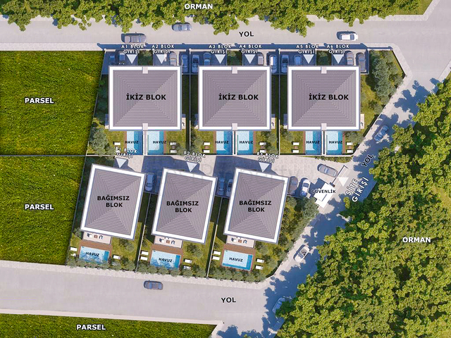 4+1- und 6+1-Villen in der Region Doshemealty - Antalya 