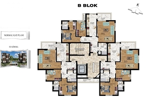 Wohnungen planen 1+1,2+1 im Stadtteil Kepez - Antalya 