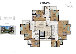 Wohnungen planen 1+1,2+1 im Stadtteil Kepez - Antalya 