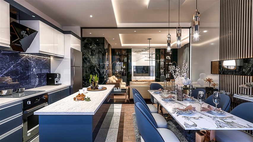 Apartments mit 2+1 , 4+1 und 5+1 Duplex im Zentrum von Antalya 