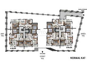 Apartments mit 2+1 , 4+1 und 5+1 Duplex im Zentrum von Antalya 