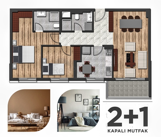 Wohnungen planen 1+1 2+1 im Stadtteil Kepez - Antalya 