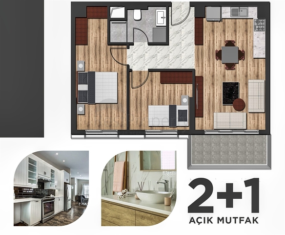 Wohnungen planen 1+1 2+1 im Stadtteil Kepez - Antalya 