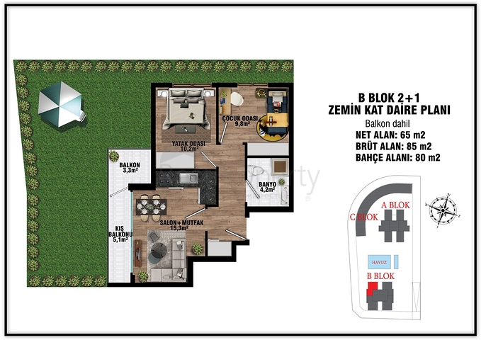 Investitionsprojekt im Wohnbezirk Altyntasch - Antalya 