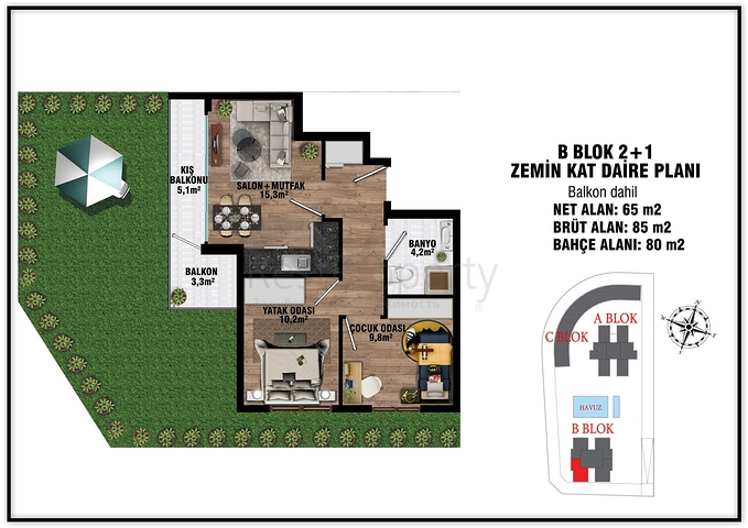 Investitionsprojekt im Wohnbezirk Altyntasch - Antalya 