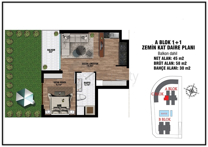 Investitionsprojekt im Wohnbezirk Altyntasch - Antalya 