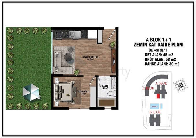 Investitionsprojekt im Wohnbezirk Altyntasch - Antalya 