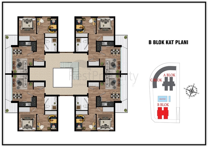 Investitionsprojekt im Wohnbezirk Altyntasch - Antalya 